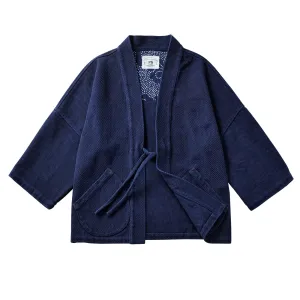 45° Pocket Opening Indigo Kimono Jacket