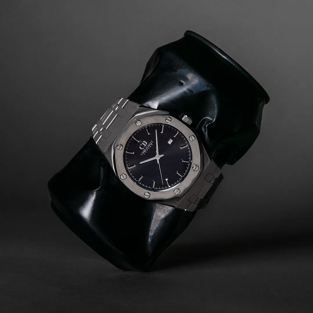 Aristotelis Precious Silver steel watch