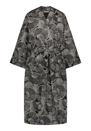 ASTORIA KIMONO WRAP JACKET - Black and white art deco