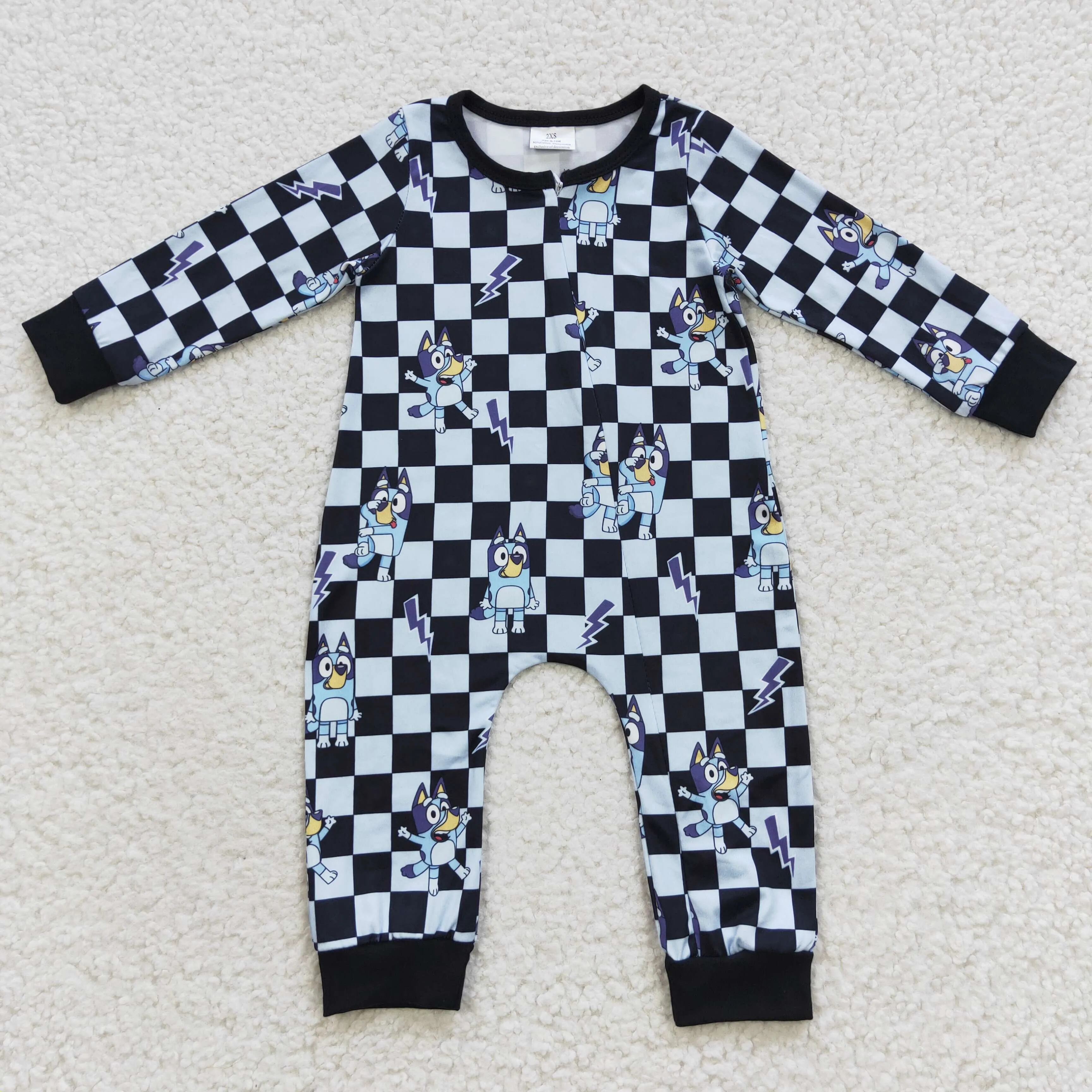 baby autumn cartoon zipper onesie LR0303