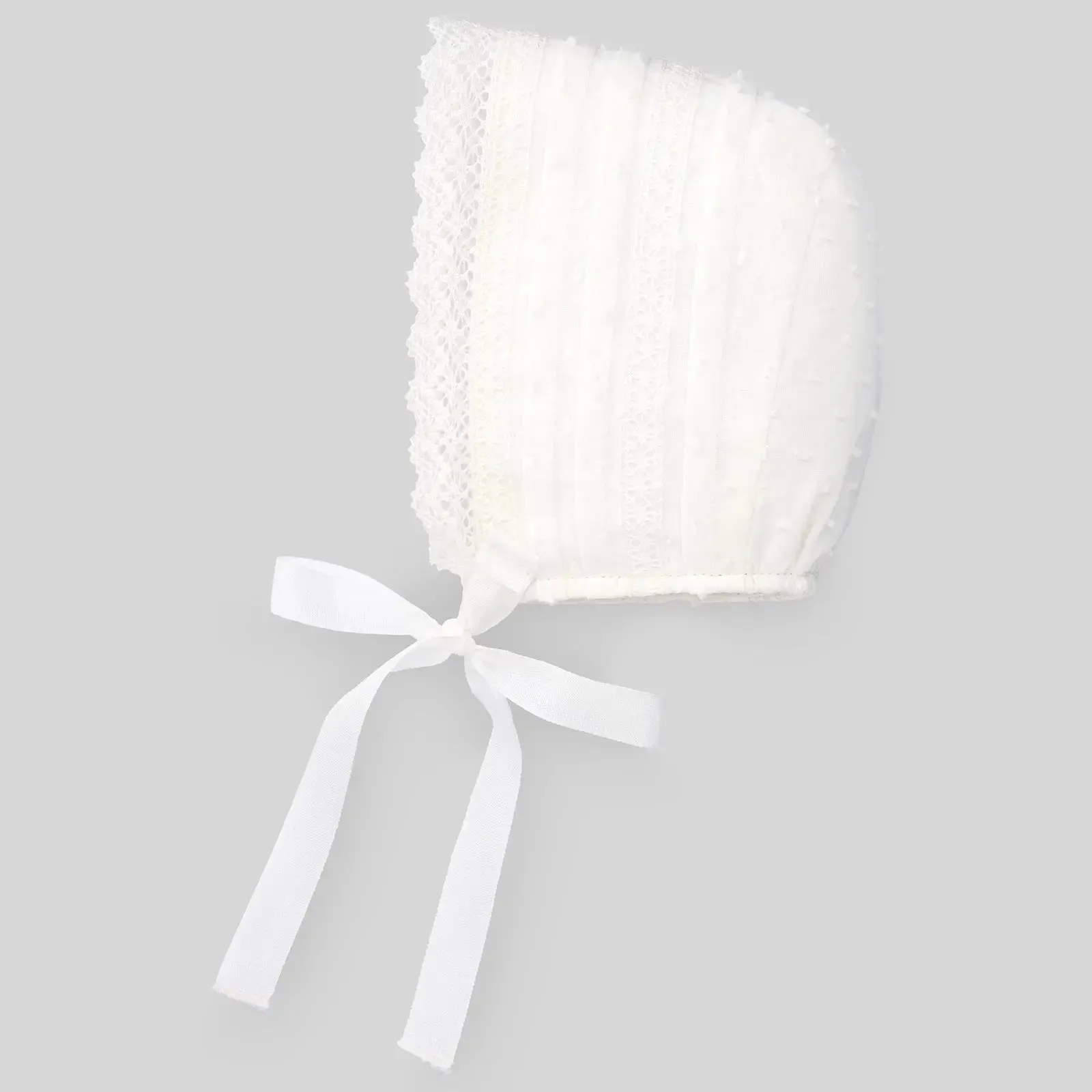 Baby boys romper and bonnet set - cream