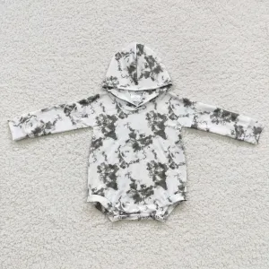 Baby ink-dyeing hooded long sleeve onesie LR0270