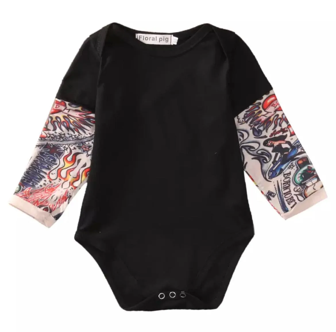 Baby Tattoo Onesie - Black