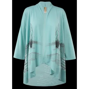Beach Fence 3/4 Sleeve Kimono, by A Walk In The Park®