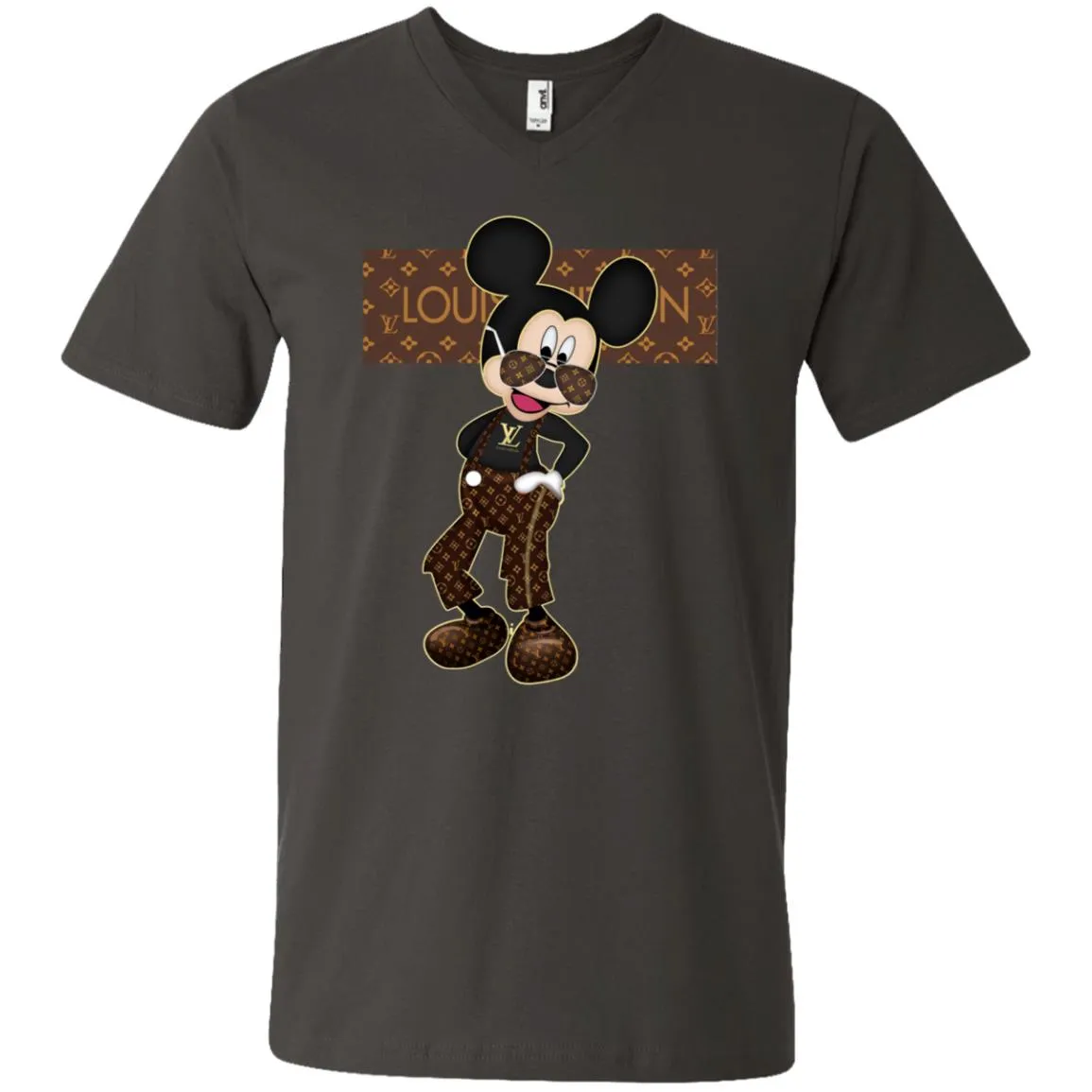 Best Louis Vuitton Mickey Fashion T-shirt Men V-Neck T-Shirt