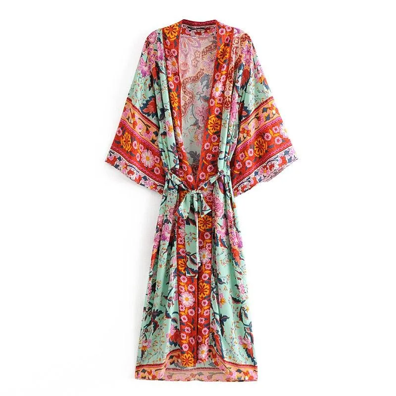 Boho Kimono, Beach Cover Up Kimono, Japanese inspired Kimono, Bohemian Kimono, Handmade Kimono