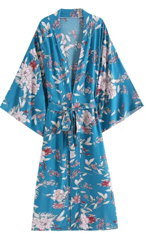 Boho Kimono, Beach Cover Up Kimono, Japanese inspired Kimono, Bohemian Kimono, Handmade Kimono
