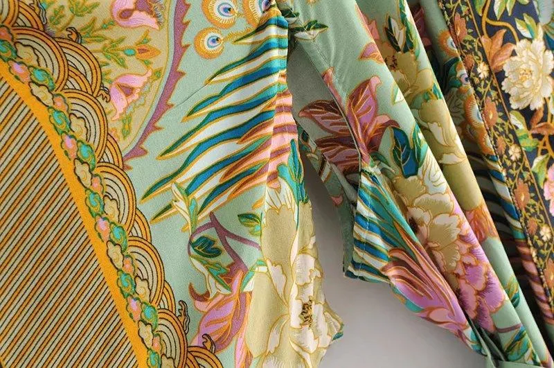 Boho Kimono, Beach Cover Up Kimono, Japanese inspired Kimono, Bohemian Kimono, Handmade Kimono