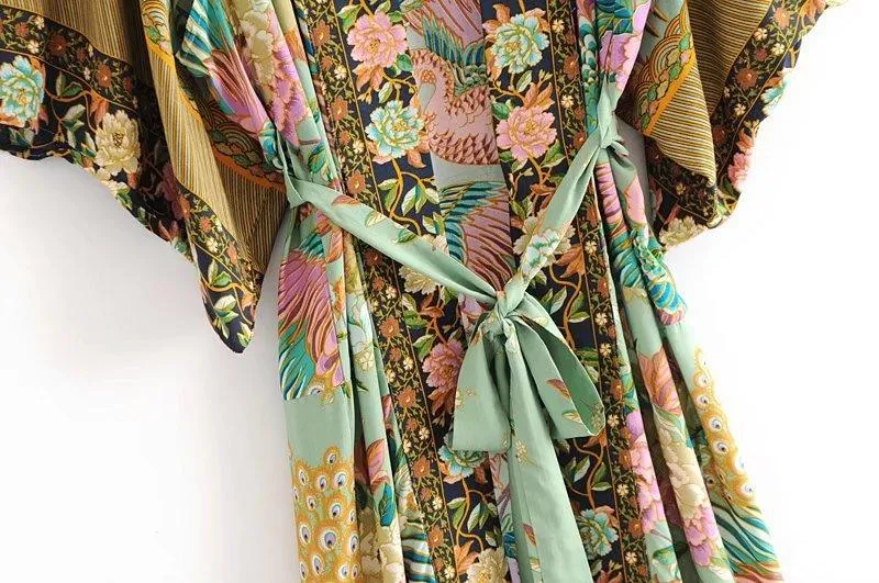 Boho Kimono, Beach Cover Up Kimono, Japanese inspired Kimono, Bohemian Kimono, Handmade Kimono