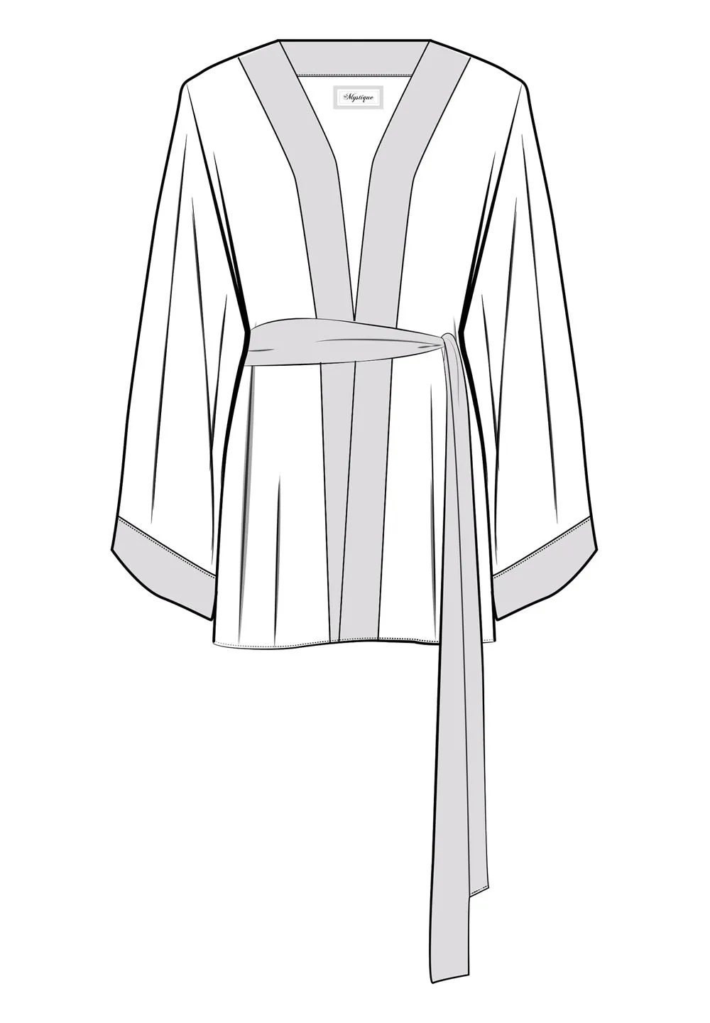 Boho - Pink Navajo Kimono Evil Eye (Beige)