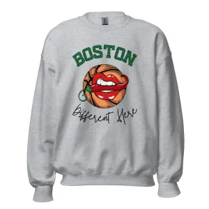 Boston Basketball Different Here Unisex Pullover Sweatshirt
