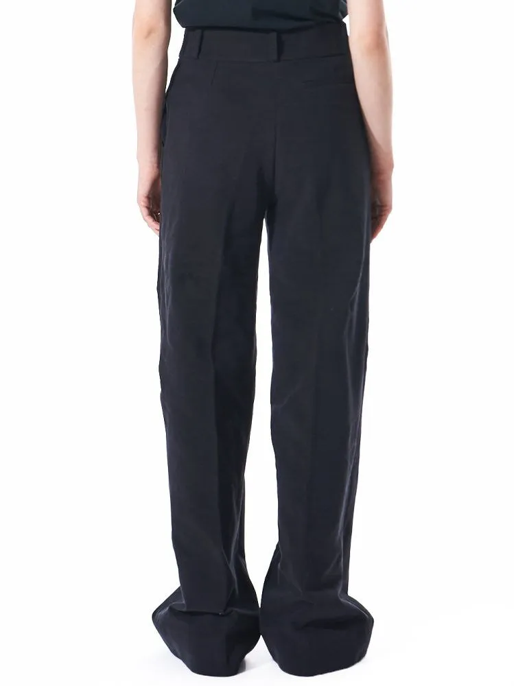 Casual French Terry Palazzo Trouser (FW16W-048 BLACK)