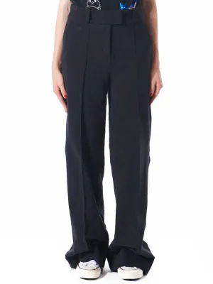 Casual French Terry Palazzo Trouser (FW16W-048 BLACK)