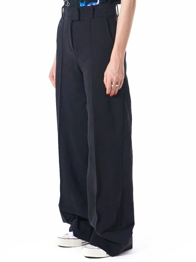Casual French Terry Palazzo Trouser (FW16W-048 BLACK)