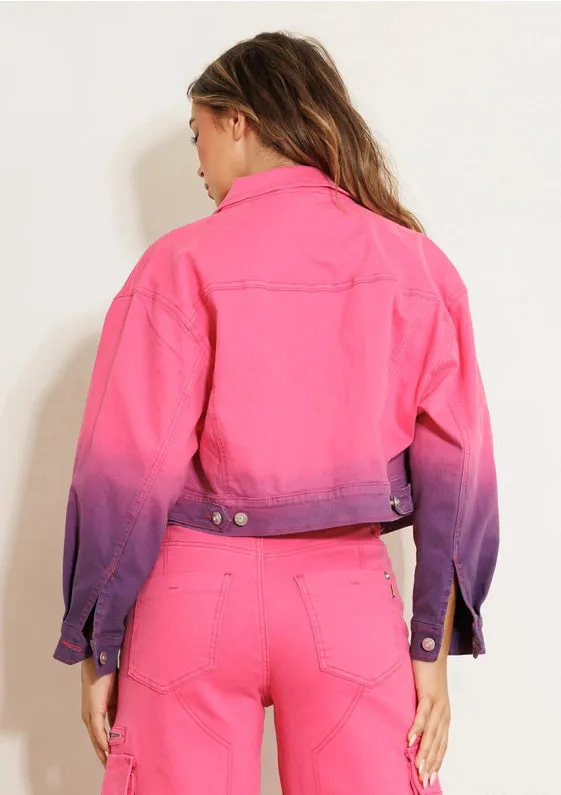 Color Palette Denim Jacket - Pink