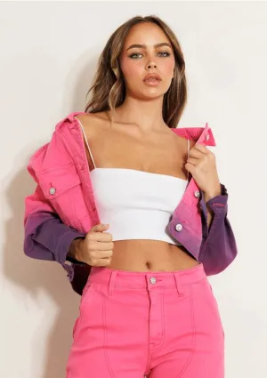 Color Palette Denim Jacket - Pink