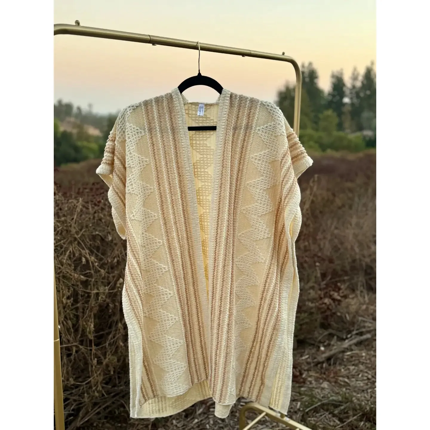 Cream Zig Zag Kimono