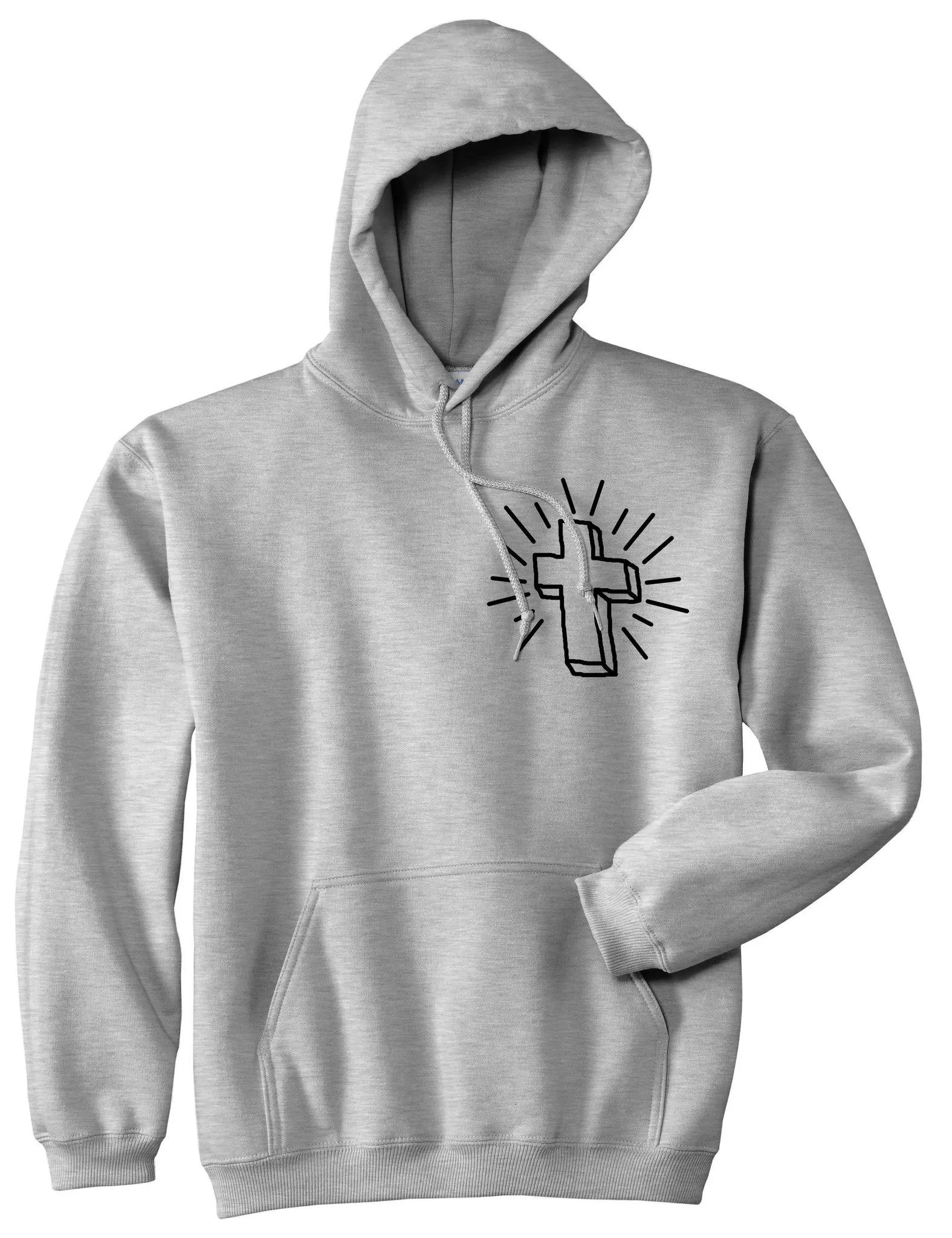 Cross of Praise Chest God Religious Pullover Hoodie