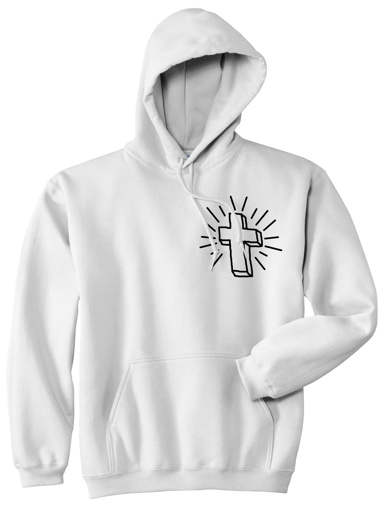 Cross of Praise Chest God Religious Pullover Hoodie