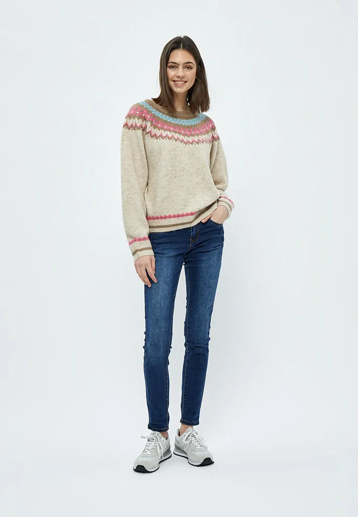 Elis Jacquard Knit - OYSTER GRAY MELANGE