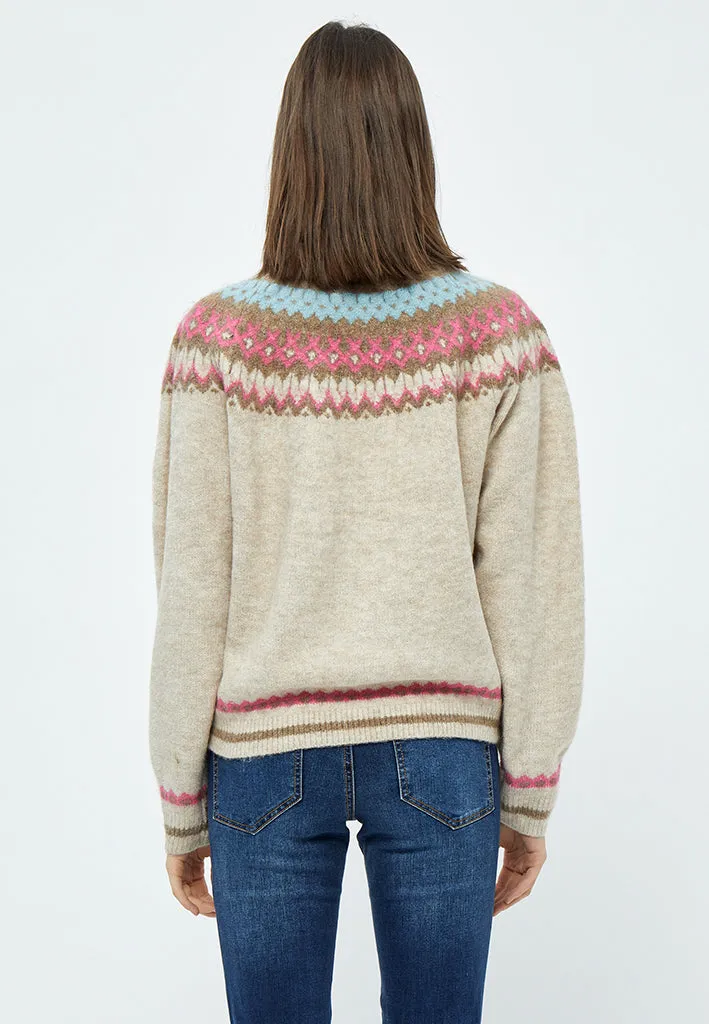 Elis Jacquard Knit - OYSTER GRAY MELANGE