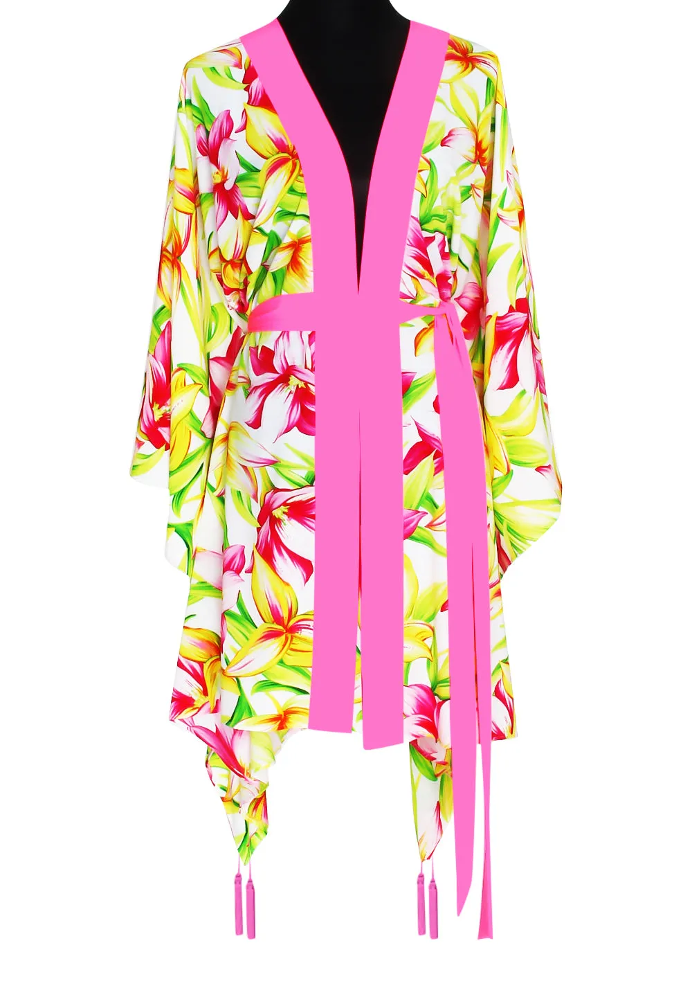 Euphoria – Floral Love Kimono (Neon Pink)