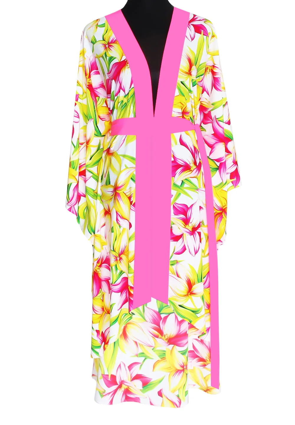 Euphoria – Floral Love Kimono (Neon Pink)