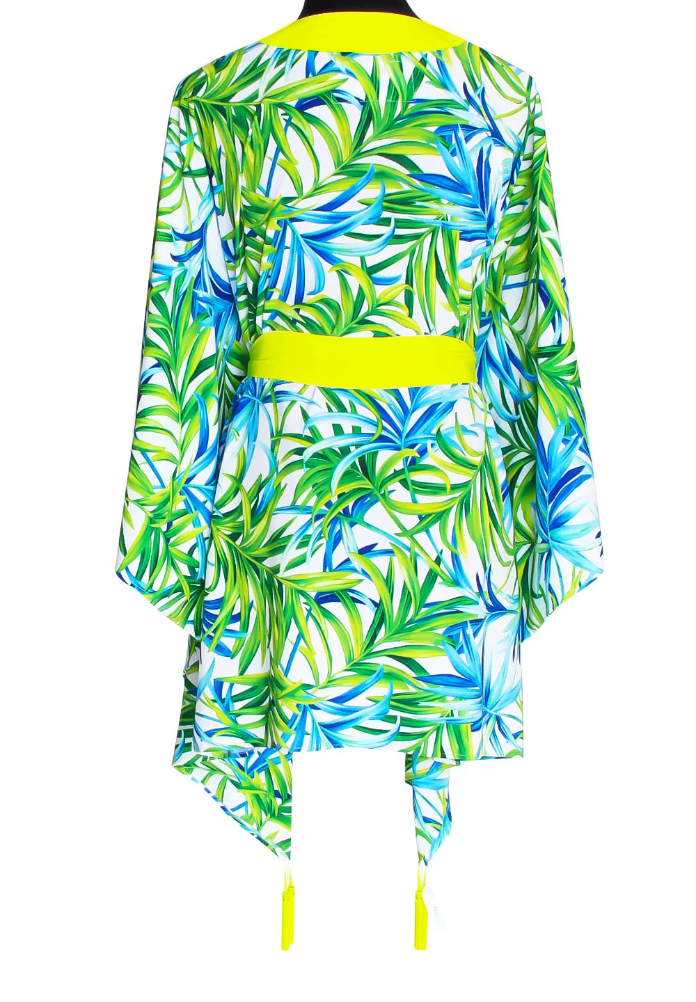 Euphoria – Paradise Palm Kimono (Neon Yellow)