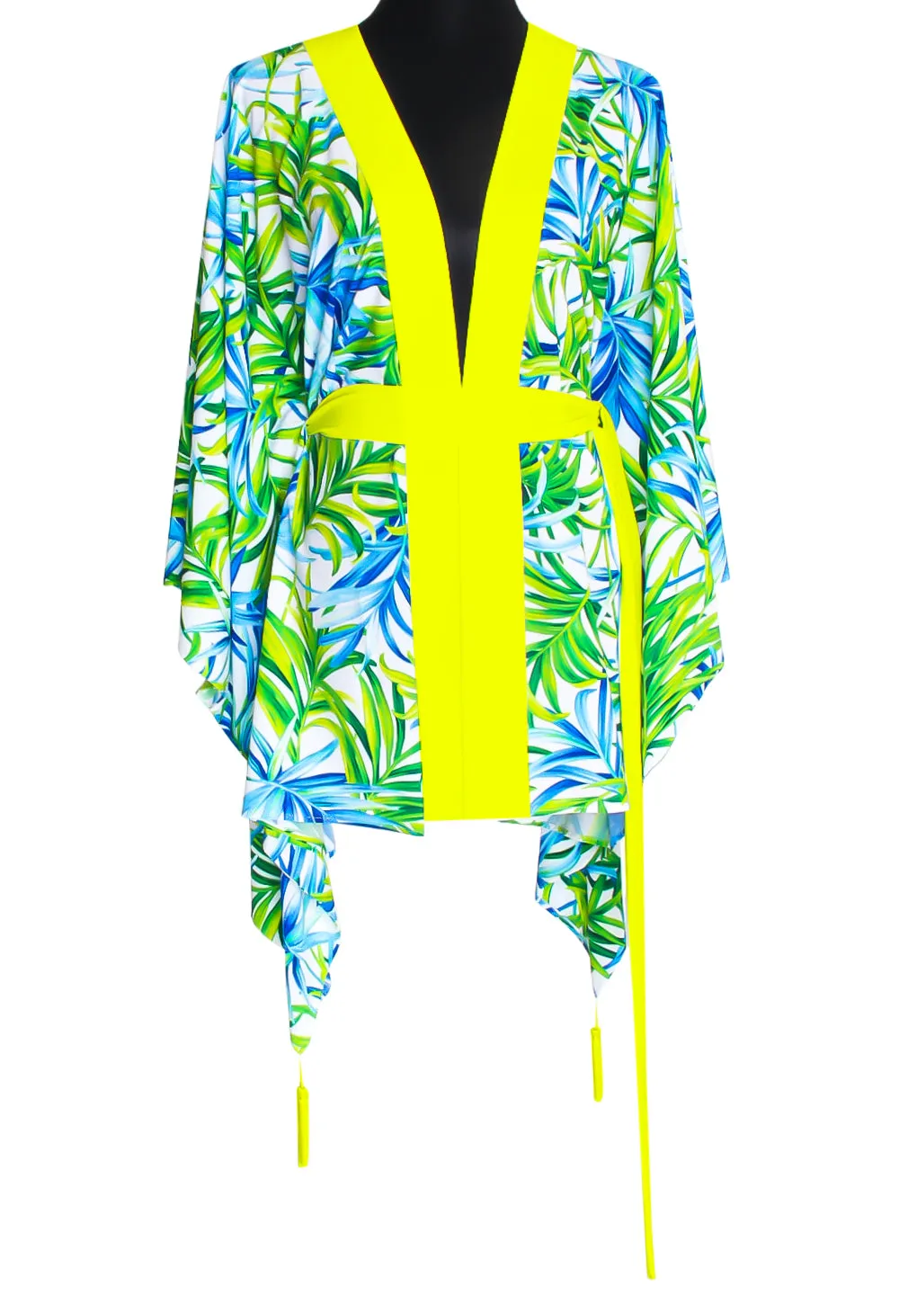 Euphoria – Paradise Palm Kimono (Neon Yellow)