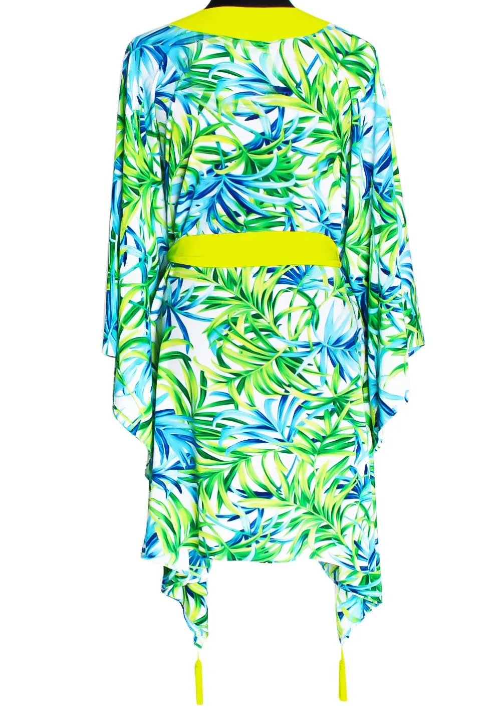 Euphoria – Paradise Palm Kimono (Neon Yellow)