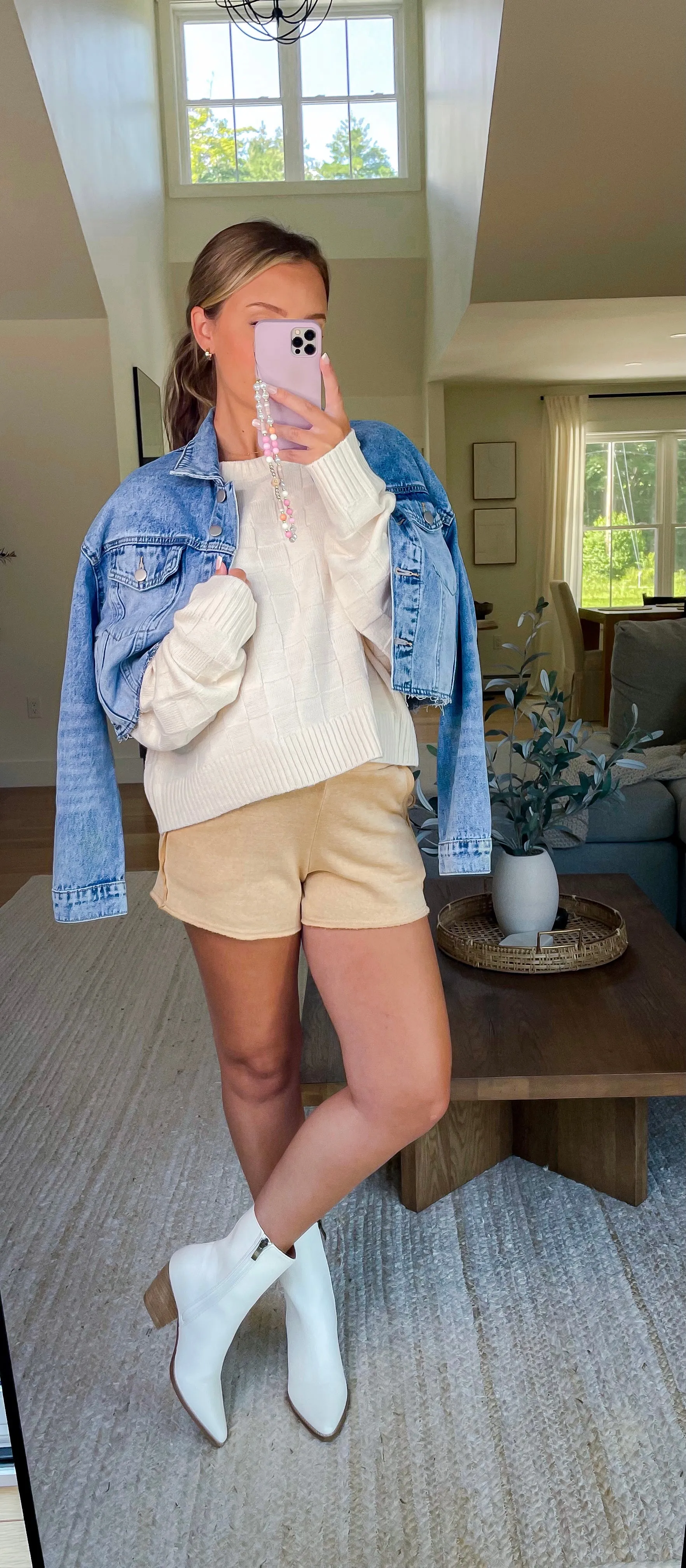 Every Day Every Night Night Crop Denim Jacket