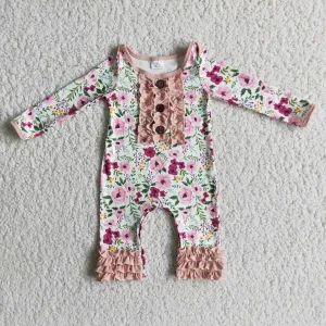 Flower Print Infant Baby Rompers 6 A22-3
