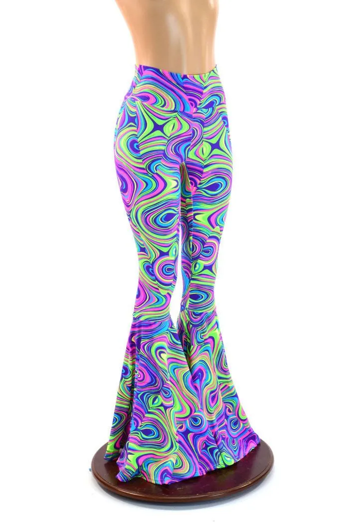 Glow Worm High Waist Bell Bottom Flares