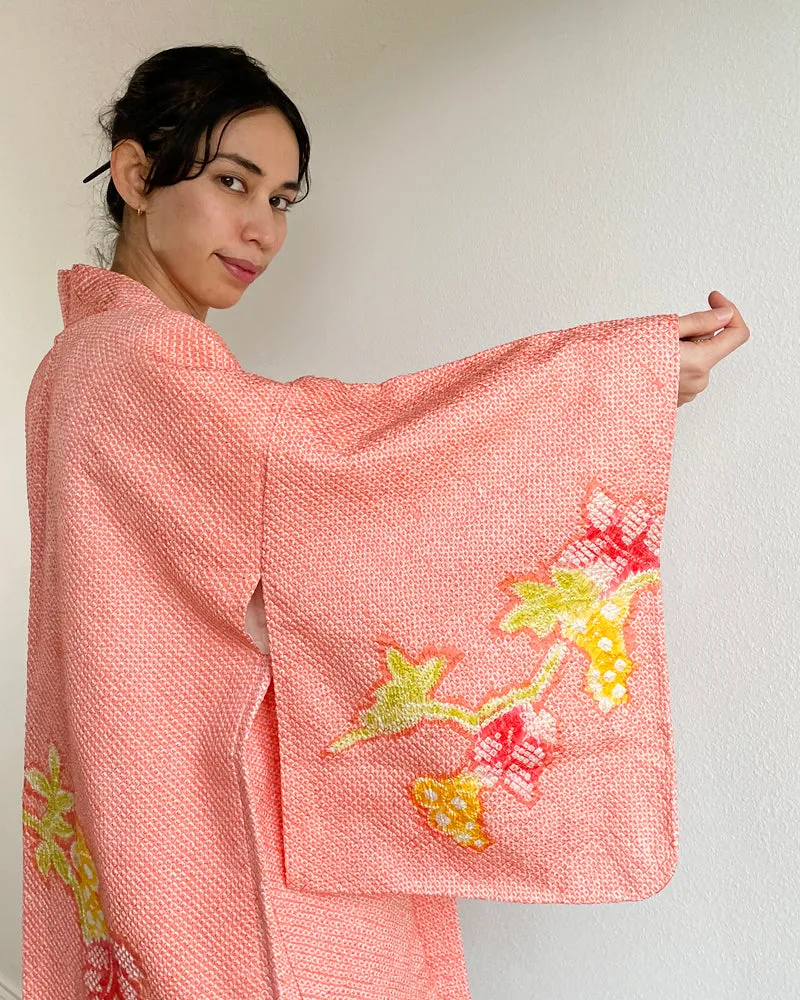Grape Shibori Haori Kimono Jacket