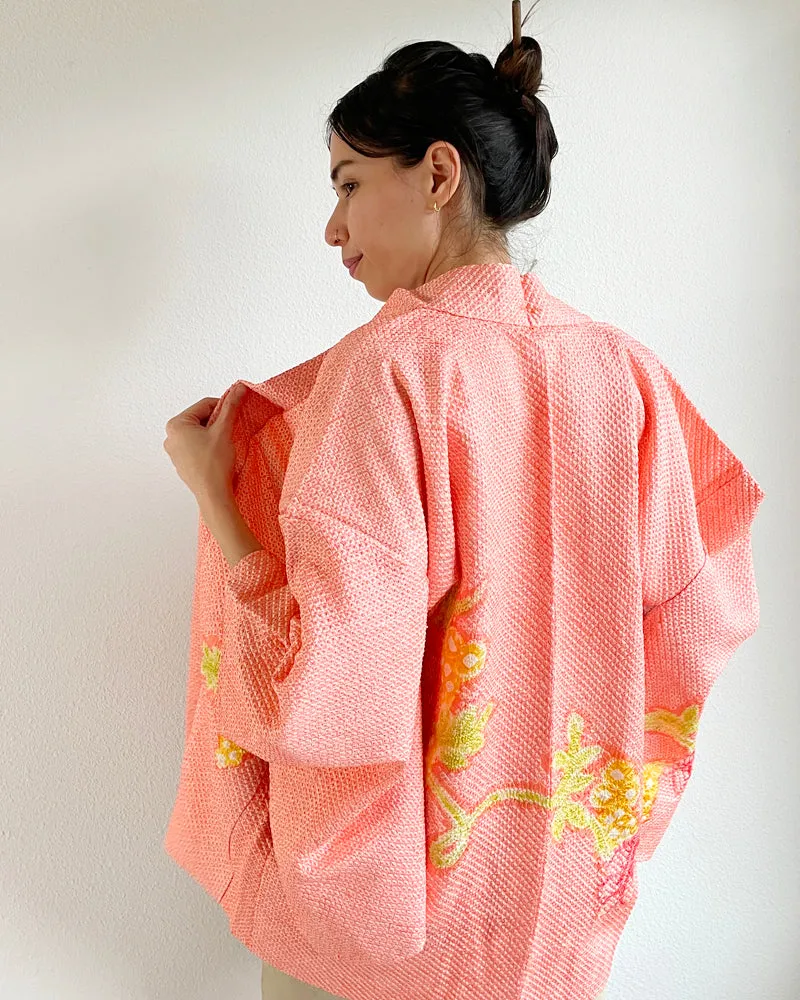 Grape Shibori Haori Kimono Jacket