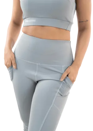 Grey High Waist Capri Pant