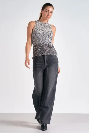 Grey Ombre Sleeveless Sweater