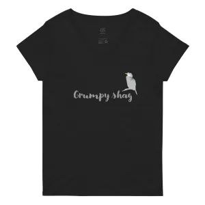 Grumpy shag Women’s recycled v-neck t-shirt