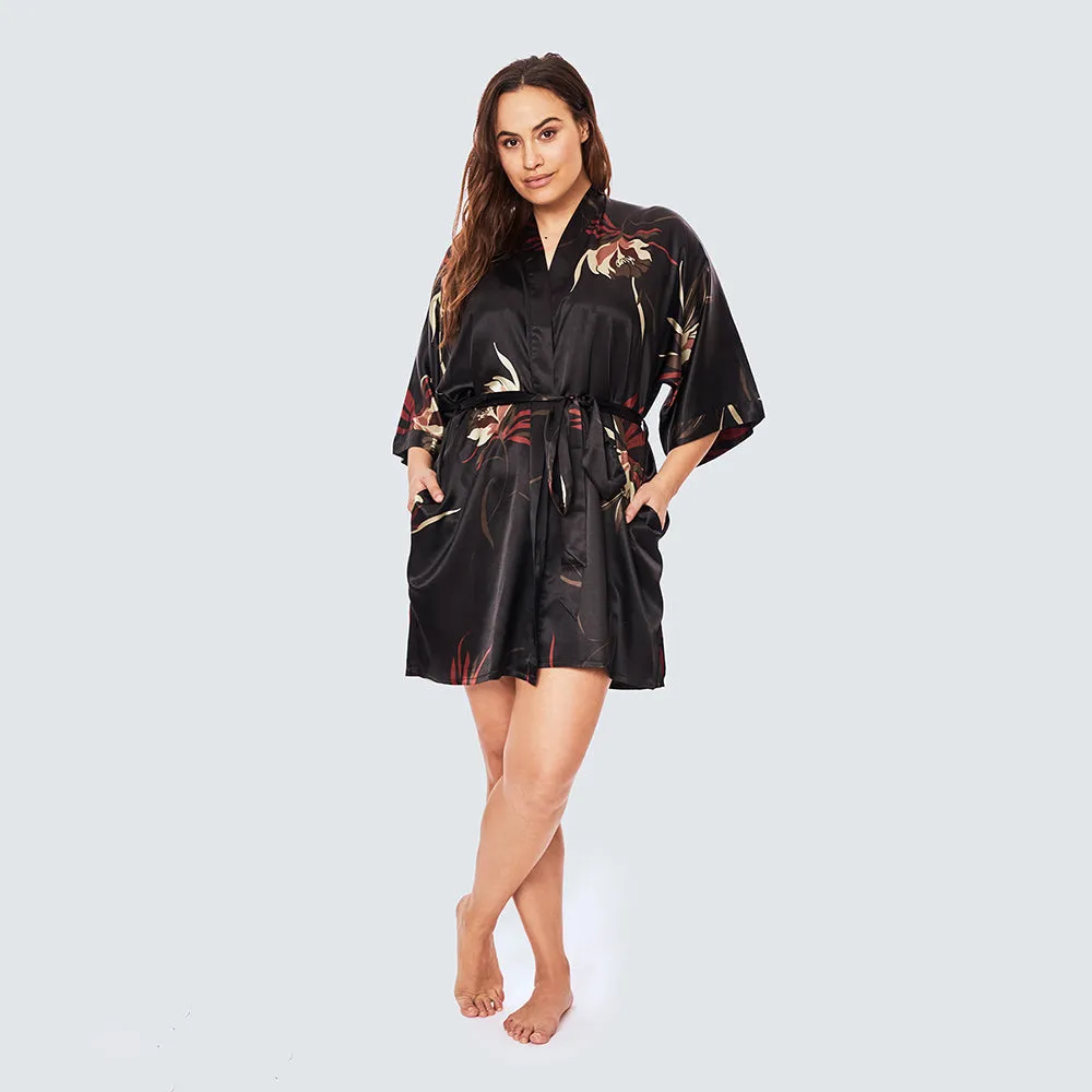 Hana Short Kimono Robe (Plus Size)