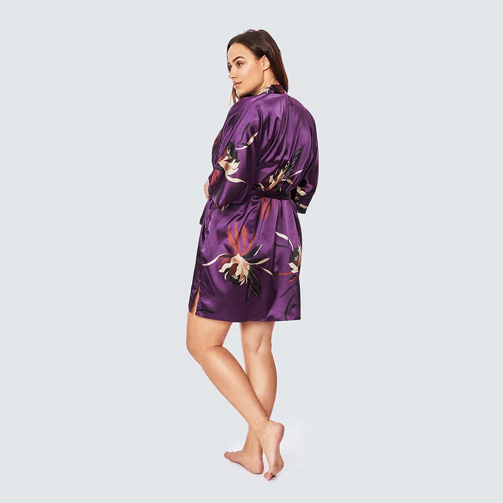 Hana Short Kimono Robe (Plus Size)