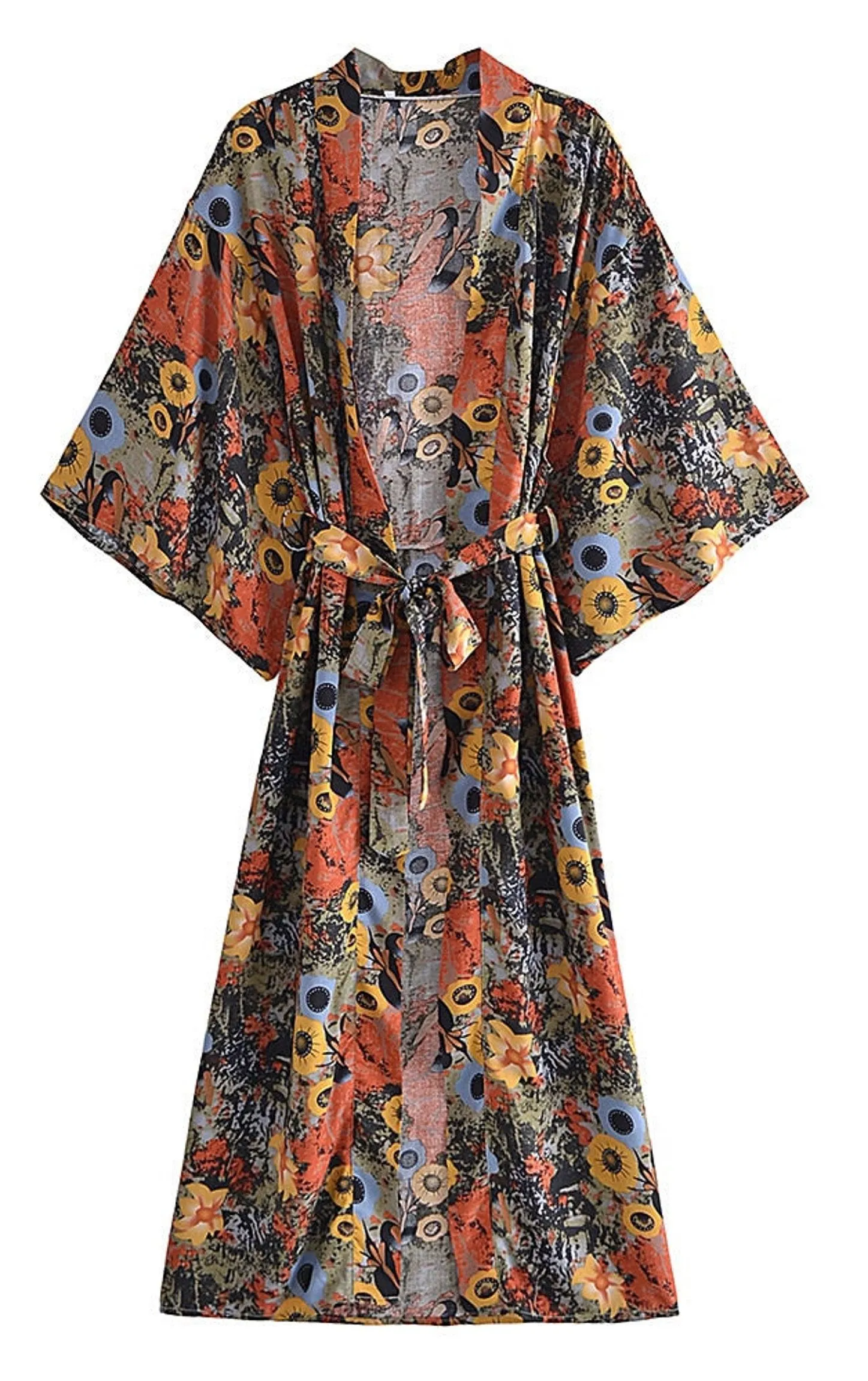 Handmade Bohemian Kimono, Bohemian Long Kimono, Beach Cover Up Kimono, Vintage Bohemian Kimono, Beach Dress Kimono, Boho Maxi Kimono