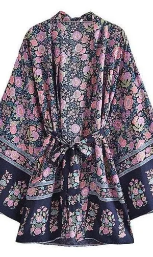 Handmade Bohemian Kimono, Bohemian Short Kimono, Beach Cover Up Kimono, Vintage Bohemian Kimono, Beach Dress Kimono, Boho Short Kimono