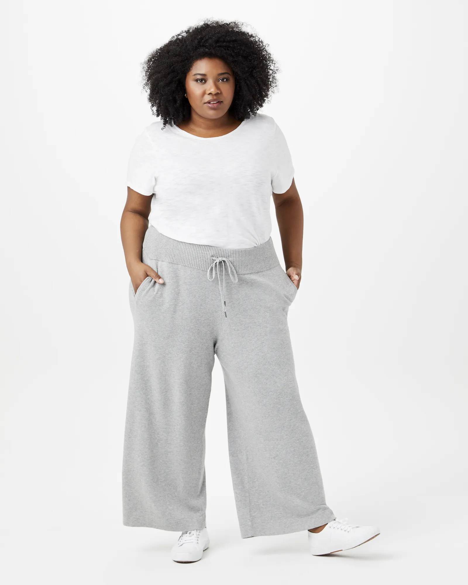Irene Cropped Wide-Leg Pant | Charcoal Grey