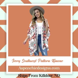 Ivory Southwest Pattern Kimono
