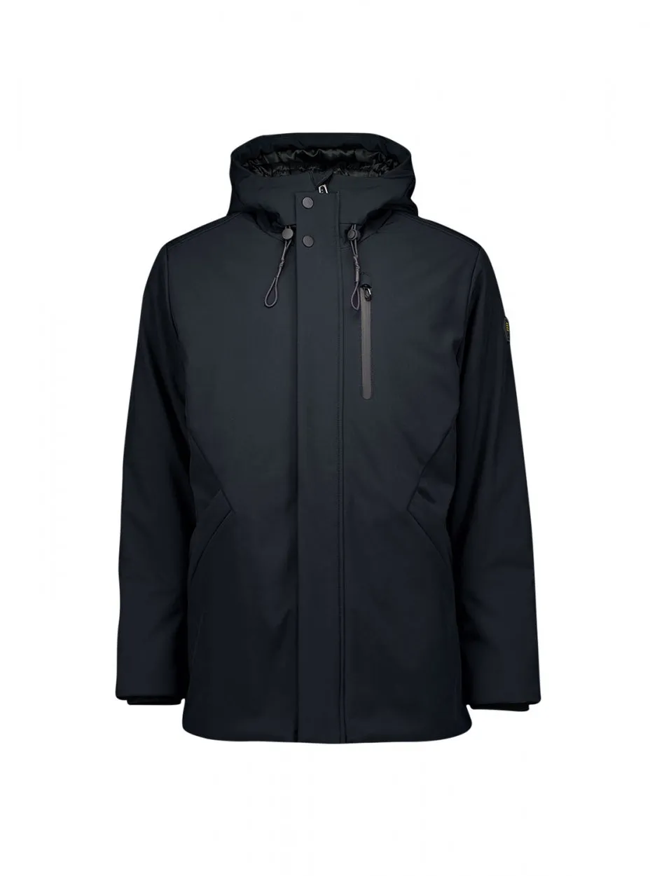 Jacket Mid Long Fit Hooded Softshell Stretch | Night
