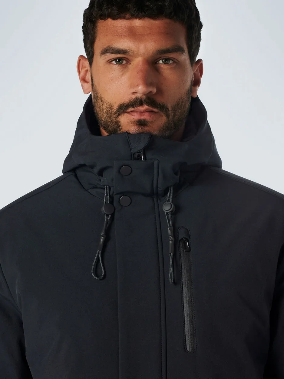 Jacket Mid Long Fit Hooded Softshell Stretch | Night