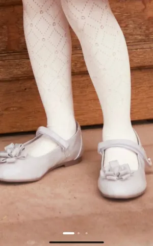 Jacquard Rhombus Cream Tights