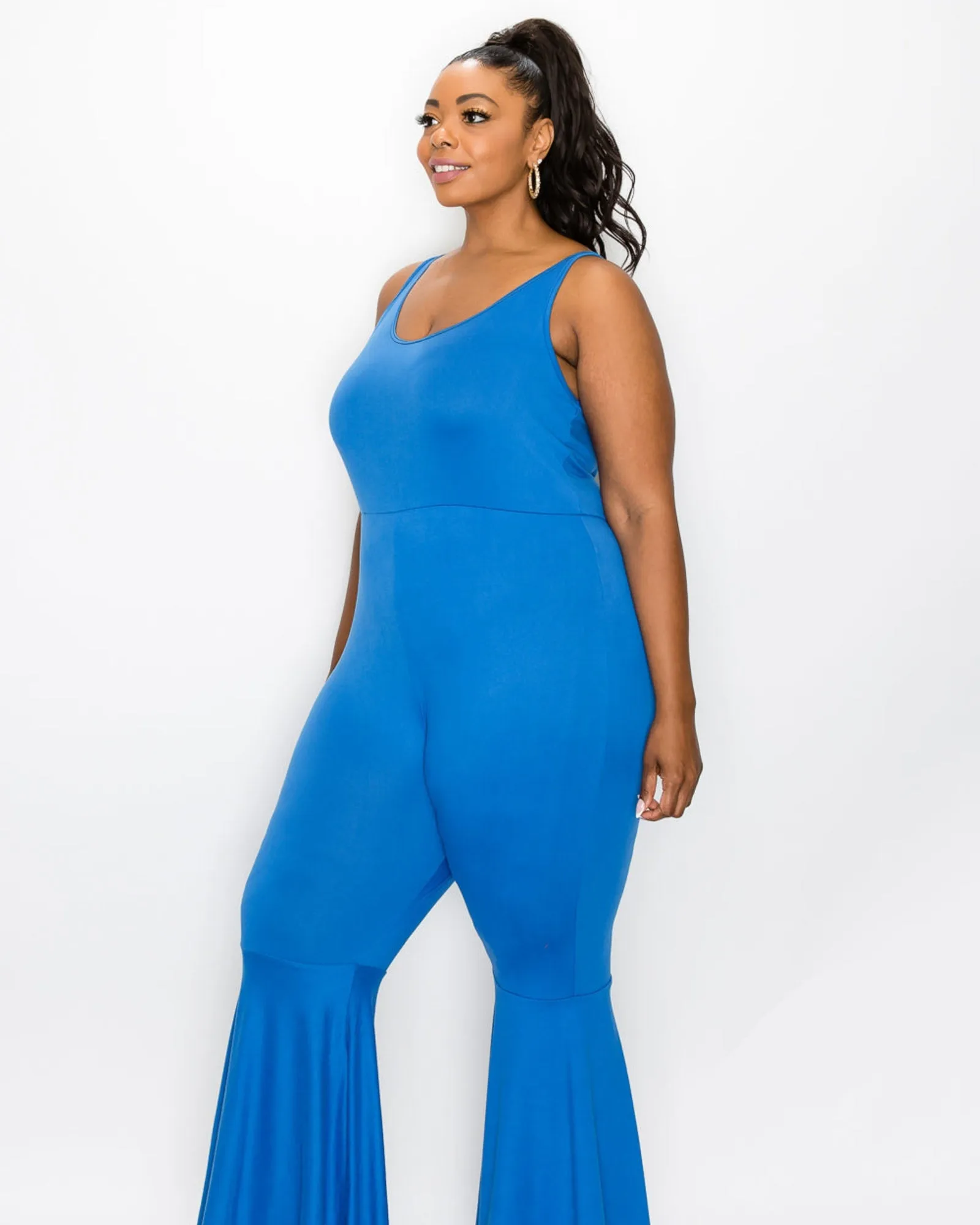 Josie Flared Leg Jumpsuit | Cobalt