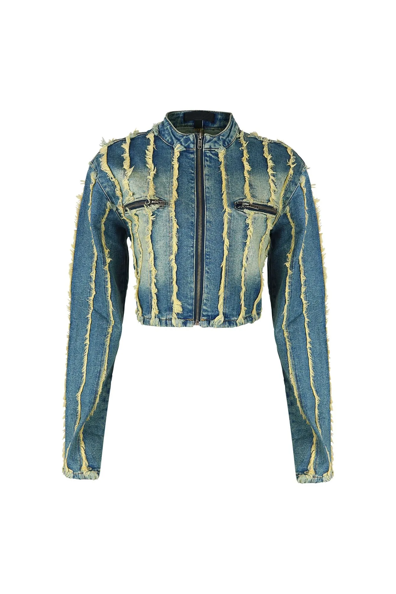 Katrina Frayed Hem Denim Jacket