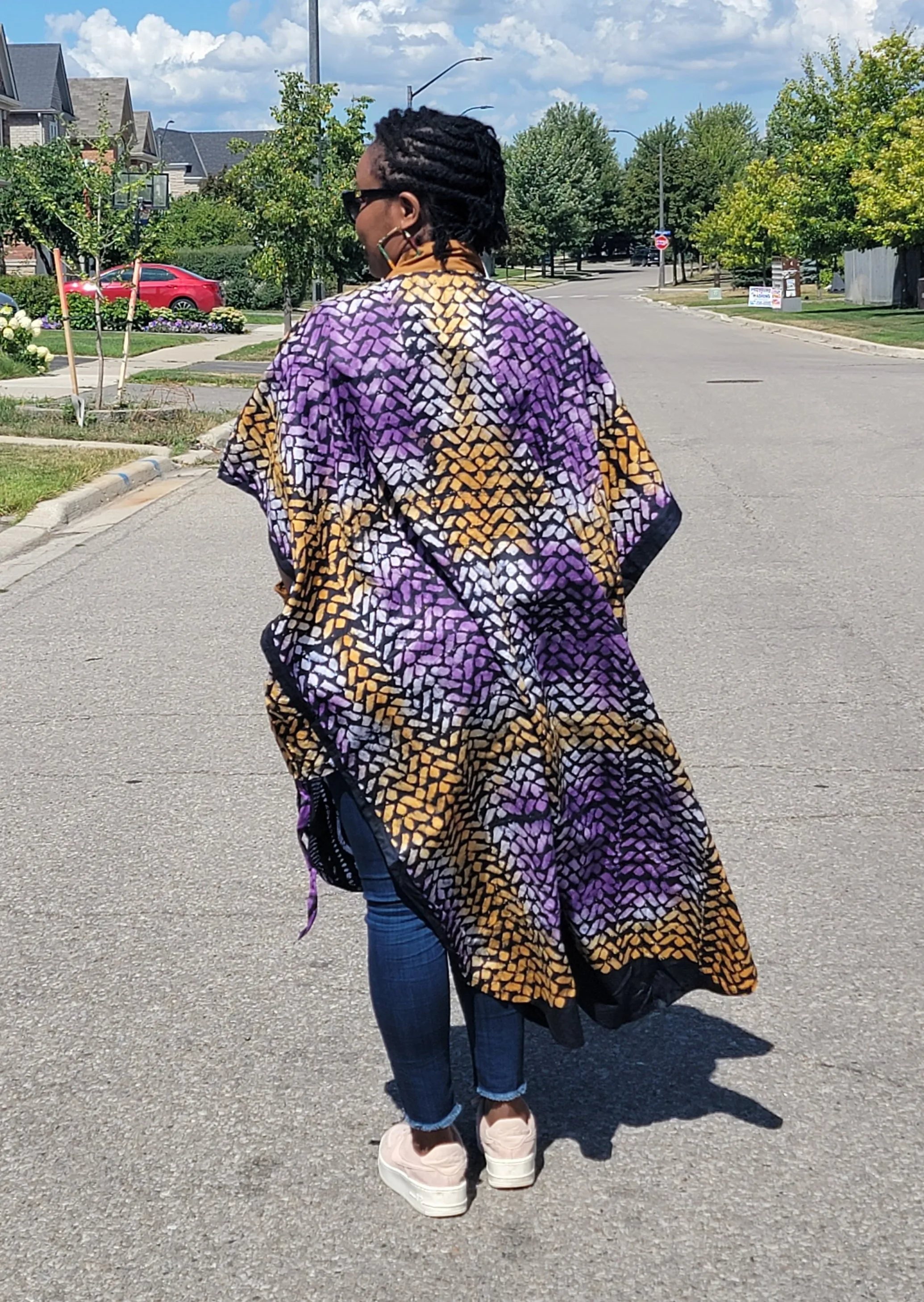 Kemi Hi-Low Tie Side Adire Kimono